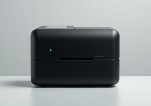Front view of the sleek, black Scribe Pro X calligraphy printer.